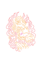 Load image into Gallery viewer, Ferocious Lion Scribble - Men's Round Neck Half Sleeve T-Shirt