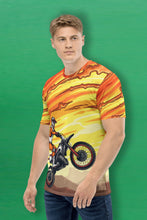Load image into Gallery viewer, Racing Rider Pattern - Men's All Over Printed Half Sleeve T-Shirt