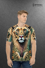Load image into Gallery viewer, Majestic Lion - Men's All Over Printed Half Sleeve T-Shirt