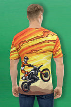 Load image into Gallery viewer, Racing Rider Pattern - Men's All Over Printed Half Sleeve T-Shirt