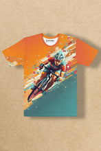 Load image into Gallery viewer, Colour Splash Cyclist - Men's All Over Printed Half Sleeve T-Shirt