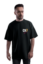 Load image into Gallery viewer, Cristiano Ronaldo CR7 Legacy oversized black French Terry t-shirt front design