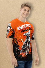 Load image into Gallery viewer, Enduro Racing Pattern - Men's All Over Printed Half Sleeve T-Shirt