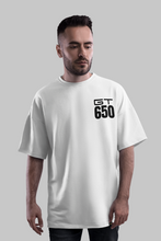 Load image into Gallery viewer, GT 650 Brotherhood oversized white French Terry t-shirt front design