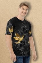 Load image into Gallery viewer, Golden Birds Pattern - Men's All Over Printed Half Sleeve T-Shirt