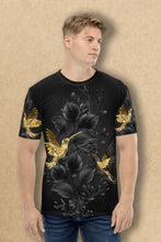 Load image into Gallery viewer, Golden Birds Pattern - Men's All Over Printed Half Sleeve T-Shirt