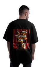 Load image into Gallery viewer, Back print of Lost Heaven oversized streetwear tee with dark artistic artwork