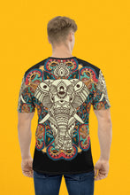 Load image into Gallery viewer, Elephant Coloured Pattern - Men's All Over Printed Half Sleeve T-Shirt