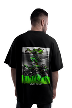 Load image into Gallery viewer, Back print of Ninja ZX-6R oversized biker streetwear tee with supersport motorcycle artwork