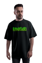 Load image into Gallery viewer, Ninja ZX-6R Brotherhood oversized black French Terry t-shirt front design
