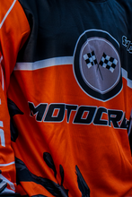 Load image into Gallery viewer, Orange Fury MX Men’s Riding Jersey