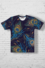 Load image into Gallery viewer, Peacock Feather Pattern - Men's All Over Printed Half Sleeve T-Shirt