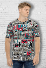 Load image into Gallery viewer, Retro Comic Panels - Men's All Over Printed Half Sleeve T-Shirt