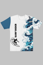 Load image into Gallery viewer, Wave Rider surf print men's all over printed t-shirt ocean wave graphic design