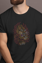 Load image into Gallery viewer, Ferocious Lion Scribble - Men's Round Neck Half Sleeve T-Shirt