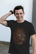 Load image into Gallery viewer, Ferocious Lion Scribble - Men's Round Neck Half Sleeve T-Shirt