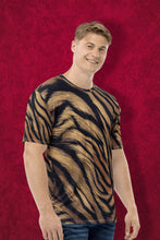 Load image into Gallery viewer, Tiger Skin Pattern - Men's All Over Printed Half Sleeve T-Shirt
