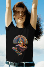 Load image into Gallery viewer, Skateboarding Kathakali - Women's Round Neck Half Sleeve T-Shirt