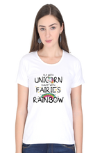 Load image into Gallery viewer, Fly With Unicorn - Women's Round Neck Half Sleeve T-Shirt
