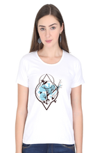 Load image into Gallery viewer, Boho Tree and Flying Birds - Women's Round Neck Half Sleeve T-Shirt