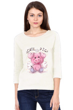 Load image into Gallery viewer, Cute Pig - Women's Round Neck Full Sleeve T-Shirt