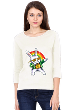 Load image into Gallery viewer, Rainbow Rabbit - Women's Round Neck Full Sleeve T-Shirt
