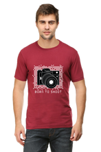 Load image into Gallery viewer, Born to Shoot - Men's Round Neck Half Sleeve T-Shirt