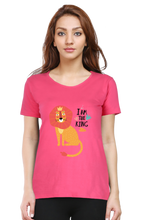 Load image into Gallery viewer, I Am the King - Women's Round Neck Half Sleeve T-Shirt