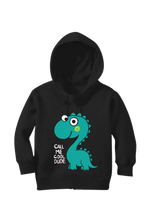 Load image into Gallery viewer, Call Me Cool Dude Dino - Kid's Hooded SweatShirt