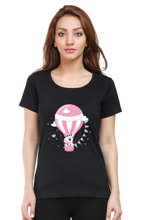 Load image into Gallery viewer, Cute Baby Flying Zebra - Women's Round Neck Half Sleeve T-Shirt