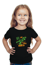 Load image into Gallery viewer, Green T Rex - Kid's Round Neck Half Sleeve T-Shirt (Girl)