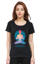 Load image into Gallery viewer, Namaste - Women's Round Neck Half Sleeve T-Shirt