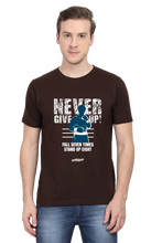 Load image into Gallery viewer, Never Give Up - Men's Round Neck Half Sleeve T-Shirt