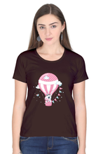 Load image into Gallery viewer, Cute Baby Flying Zebra - Women's Round Neck Half Sleeve T-Shirt