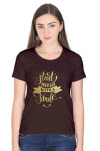 Load image into Gallery viewer, Start Your Day with Smile - Women's Round Neck Half Sleeve T-Shirt