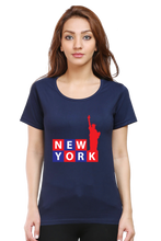 Load image into Gallery viewer, Liberty of New York - Women's Round Neck Half Sleeve T-Shirt