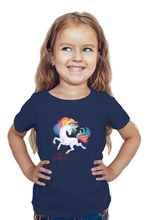 Load image into Gallery viewer, Be A Happy Unicorn - Kid's Round Neck Half Sleeve T-Shirt