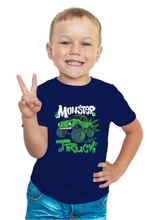 Load image into Gallery viewer, Green Monster Truck - Kid's Round Neck Half Sleeve T-Shirt