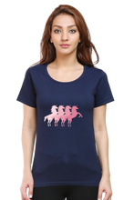 Load image into Gallery viewer, Dancing Unicorn - Women's Round Neck Half Sleeve T-Shirt