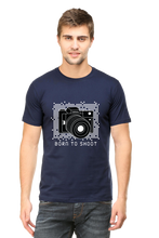 Load image into Gallery viewer, Born to Shoot - Men's Round Neck Half Sleeve T-Shirt