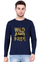Load image into Gallery viewer, Wild And Free - Men's Round Neck Full Sleeve T-Shirt