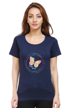 Load image into Gallery viewer, Magic Butterfly Wings - Women's Round Neck Half Sleeve T-Shirt