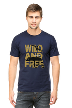 Load image into Gallery viewer, Wild And Free - Men's Round Neck Half Sleeve T-Shirt