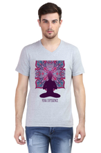 Load image into Gallery viewer, Yoga Experience - Men's V-Neck Half Sleeve T-Shirt