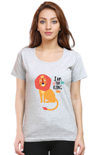 Load image into Gallery viewer, I Am the King - Women's Round Neck Half Sleeve T-Shirt