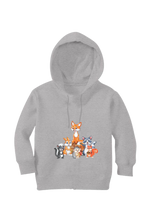 Load image into Gallery viewer, Happy Wild Animals - Kid's Hooded SweatShirt