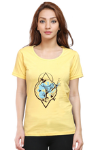 Load image into Gallery viewer, Boho Tree and Flying Birds - Women's Round Neck Half Sleeve T-Shirt