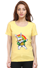 Load image into Gallery viewer, Rainbow Rabbit - Women's Round Neck Half Sleeve T-Shirt