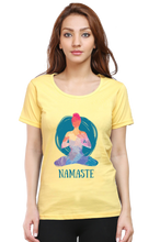 Load image into Gallery viewer, Namaste - Women's Round Neck Half Sleeve T-Shirt