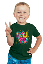 Load image into Gallery viewer, Colourful Fun - Kid's Round Neck Half Sleeve T-Shirt